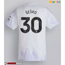 Moške Nogometnih dresov Manchester United Benjamin Sesko #30 Gostujoči 2025-26 Kratki rokavi